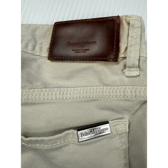 Pedro del Hierro Beige Jeans Casual Pants Straight Leg Comfort Size 32x25 - Picture 9 of 10